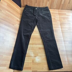 White House black market corduroy velvety black pants size 0, slim leg